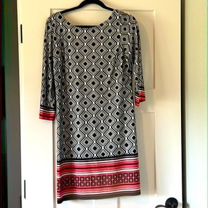 AB Studio Geometric Print Dress